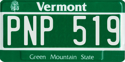 VT license plate PNP519