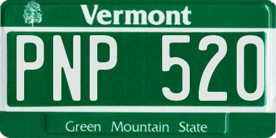 VT license plate PNP520