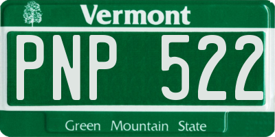 VT license plate PNP522