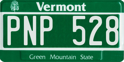 VT license plate PNP528