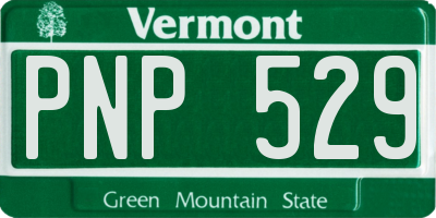 VT license plate PNP529