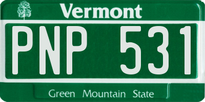 VT license plate PNP531