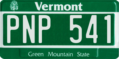 VT license plate PNP541