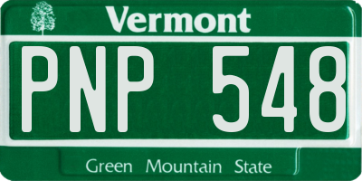 VT license plate PNP548