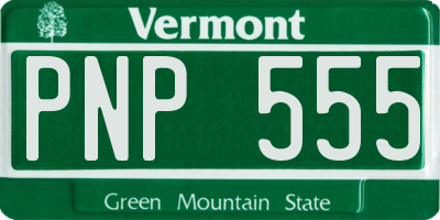 VT license plate PNP555