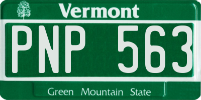 VT license plate PNP563