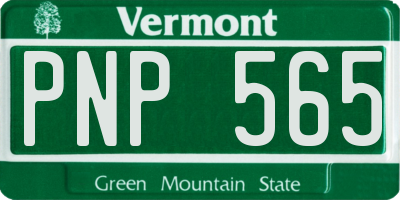 VT license plate PNP565
