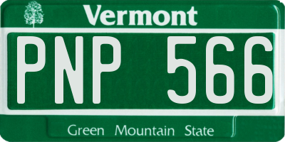 VT license plate PNP566