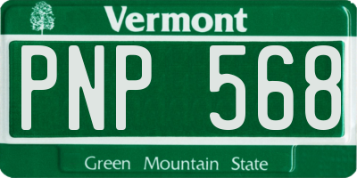 VT license plate PNP568