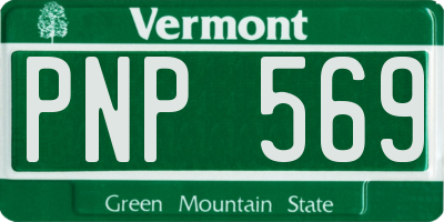 VT license plate PNP569