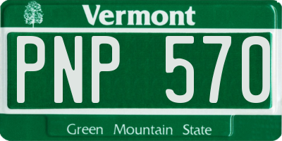 VT license plate PNP570