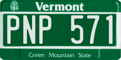 VT license plate PNP571