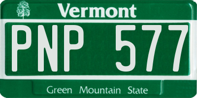 VT license plate PNP577