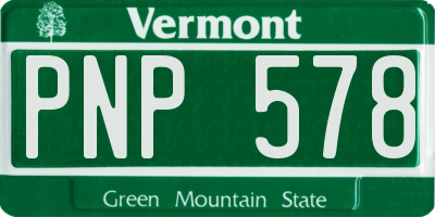VT license plate PNP578
