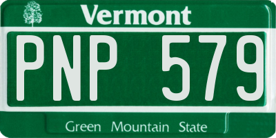 VT license plate PNP579
