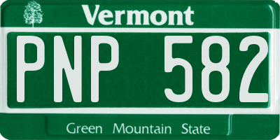 VT license plate PNP582