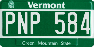 VT license plate PNP584