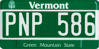 VT license plate PNP586