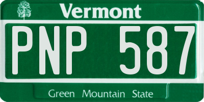 VT license plate PNP587