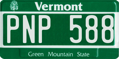 VT license plate PNP588