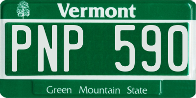 VT license plate PNP590