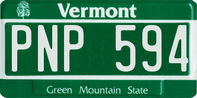 VT license plate PNP594