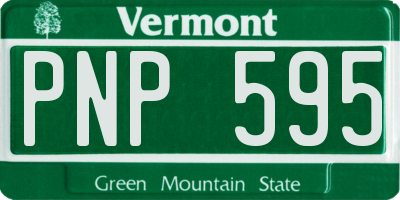 VT license plate PNP595