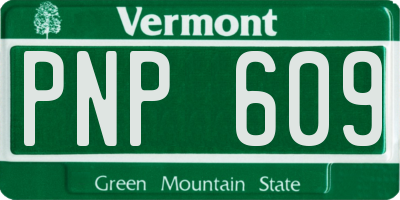 VT license plate PNP609