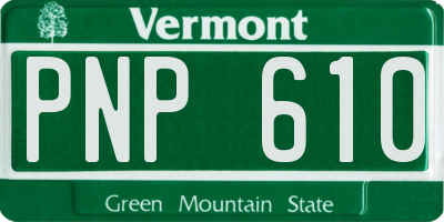 VT license plate PNP610