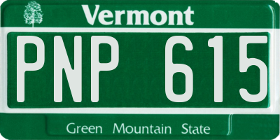 VT license plate PNP615