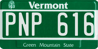 VT license plate PNP616