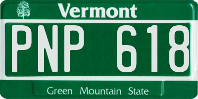 VT license plate PNP618
