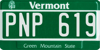 VT license plate PNP619