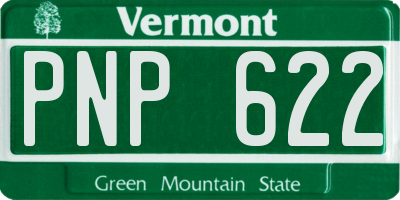 VT license plate PNP622