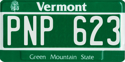 VT license plate PNP623