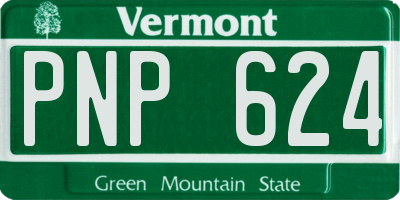 VT license plate PNP624