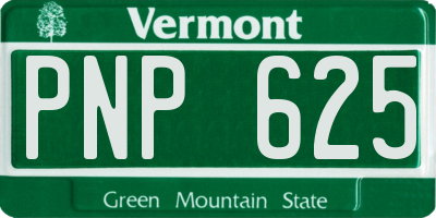 VT license plate PNP625
