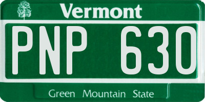 VT license plate PNP630