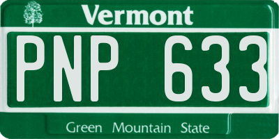 VT license plate PNP633