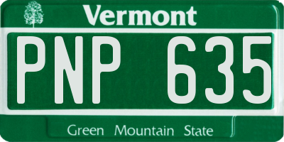 VT license plate PNP635