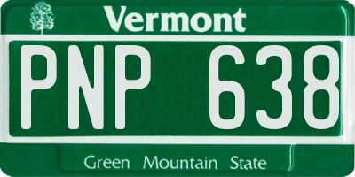 VT license plate PNP638