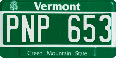 VT license plate PNP653