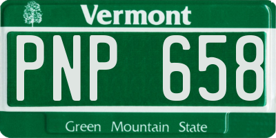 VT license plate PNP658