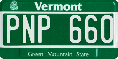 VT license plate PNP660