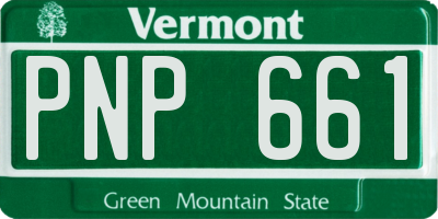 VT license plate PNP661