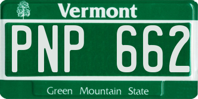 VT license plate PNP662