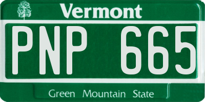 VT license plate PNP665