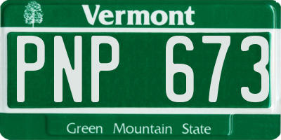 VT license plate PNP673