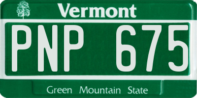 VT license plate PNP675
