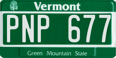 VT license plate PNP677